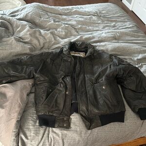 Members Only Vintage leather bomber jacket